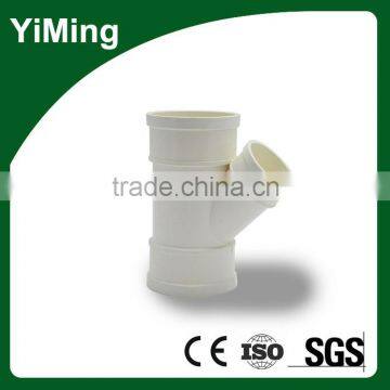 YiMing pvc 45 degree y tee for pvc pipe fittings