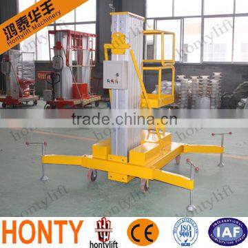 hydraulic vertical Aluminum lift /one man telescopic electric man lift