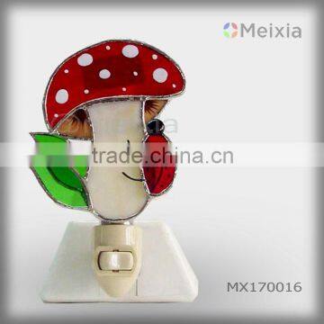 MX170016 wholesale stained glass mushroom night light