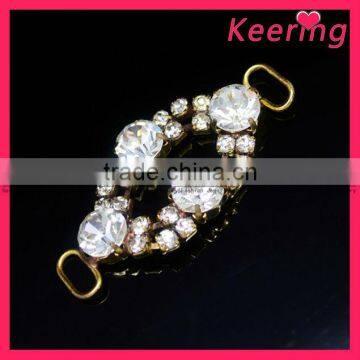 Wholesale Alloy crystal rhinestone connectors for bikini WCK-697