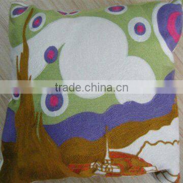 chenille embroidered cushions