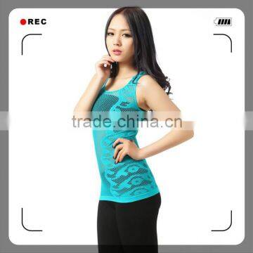 Girls seamless knitting underwear sexy camisole with jacquard