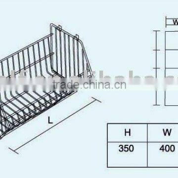Dachang Manufactuer Wire Mesh Basket for Supermarket Shelf Powder Coated