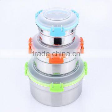 2015 stainless steel removable compartments food storage container