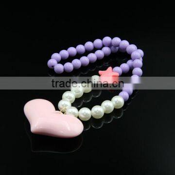 >>>2016 New Kids Jewelry Cute Starfish Heart Shape Bead Necklace/ Quality Choice photo-2