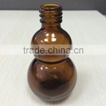 50ml amber calabash shape glass essential oil bottles