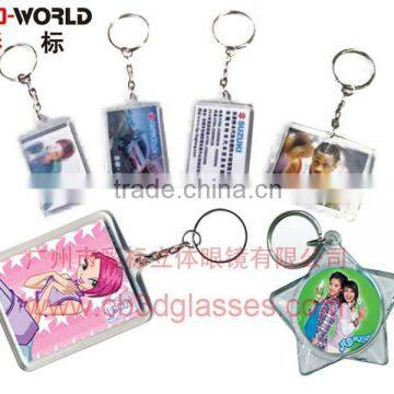 hot sell 3d picture promotional plastic key ring