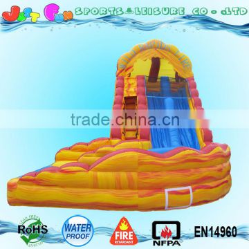 bright yellow inflatable dry slide for sale