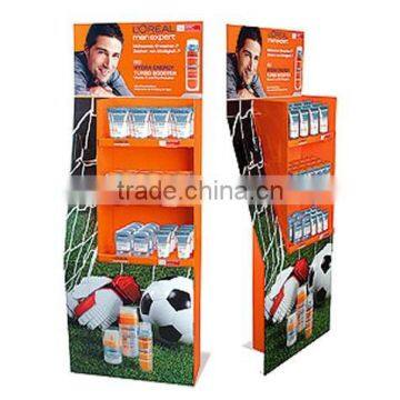 Advertising Cardboard Men Facial Cleanser Display Stand