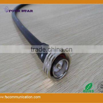 1/2'' Superflexible Cable Assembly With 7/16 Plug to 7/16 Plug Right Angle Connector