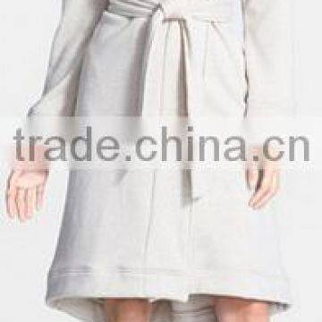 Wholesale Winter Warm OEM Women's Long White Polar Fleece Sleep Nighty Robe