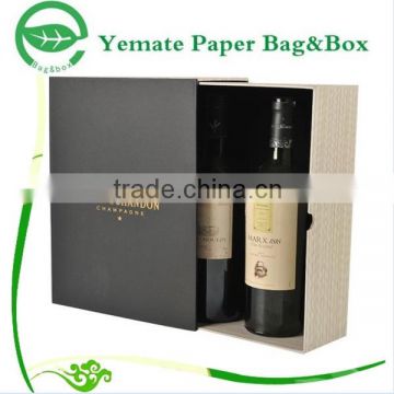 OEM ODM welcomed slap-up decorative luxury paper rigid gift wine packaging box