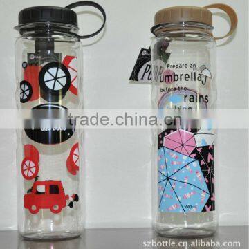 1L outdoor spots plastic water bottle bpa free from China factory