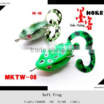 45MM silicagel plastic green rubber frog