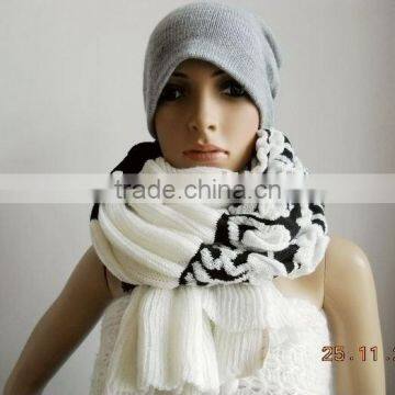 fashion lady acrylic elastic designer scarf