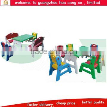 Plastic kids arm-chair with table for classroom daycare school