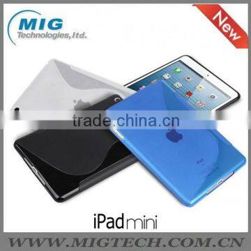 Hot selling S style TPU Case for ipad mini, For ipad mini case