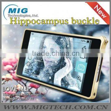  New product Love Mei 13 colors Hippocampal bukle metal bumper case for Sony Z2, Fo Sony Z2 Case