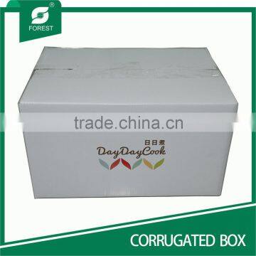 WHITE CARDBOARD CORRUGATED PAPER BOX FOR MAILING