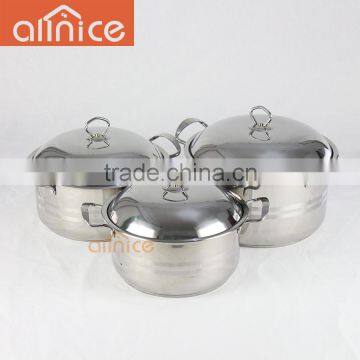 China Products Hot Sale in South Africe Kitchen Appliance 3pcs Set Stainless Steel Cookware ACZBTZG01TG photo-2