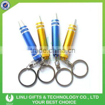 Torch Shaped Metal Aluminium Tool Kit Keyring