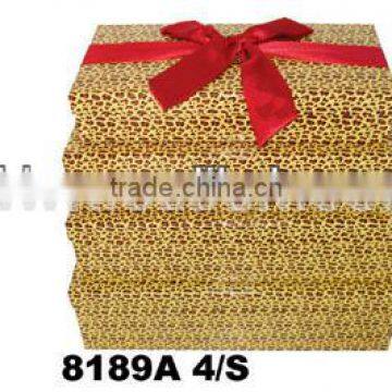 Chinese handmade book shape paper gift Box with satin bow