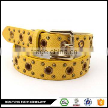 wholesale New authentic designer metal hole rivet belt