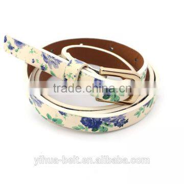 factory hot sales cheapest simple flat pu belt for woman