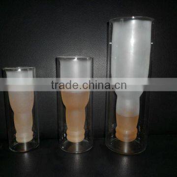 hand-blown juice glass double Wall Beer Glass