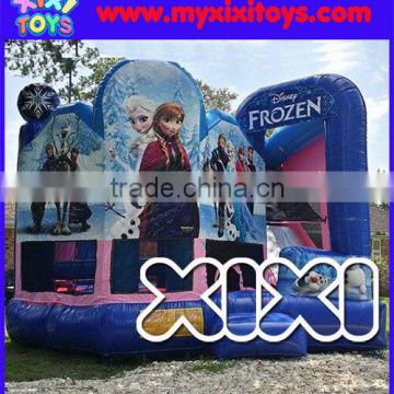 Themed banner inflatable moonwalk slide combo bouncer