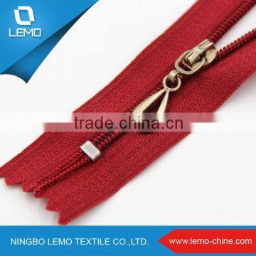 Fashion Jeans Plastic Bag Nylon Zipper For Garment