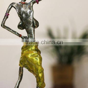 Home Decor Antique Casting Tecnique Pewter Crafts African Figurine photo-4