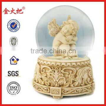 2014 hot sale Classic sculpture sleeping angel water globe