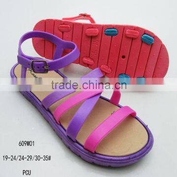 Fashion 2016 trend comfortable PCU kids girls sandals