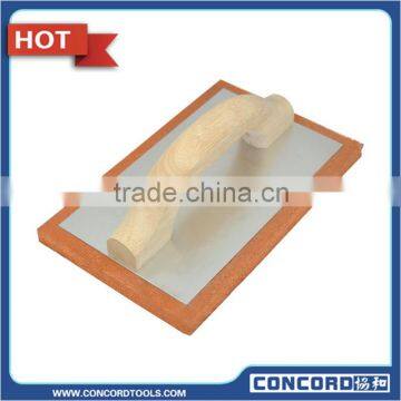 220mm high density masonry float with wooden handle, rubber material