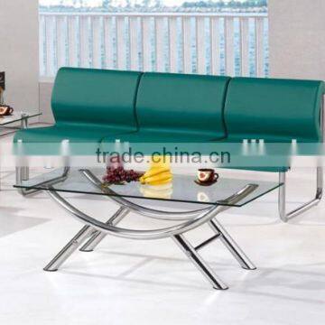 New Design Brown Color Chrome Metal Fabric Office Sofa HX-311G photo-4