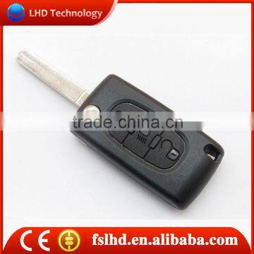 Hot Sale Peugeot 307 car key shell with light button for universal fake car key