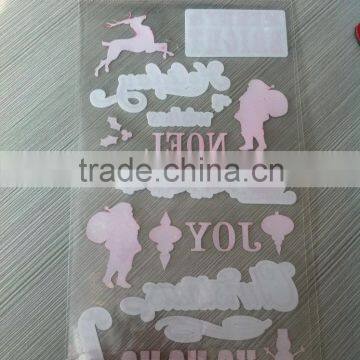 M-P005 Merry Christmas Glitter Pvc Sticker,removable Sticker Paper,pvc Sticker Paper photo-2