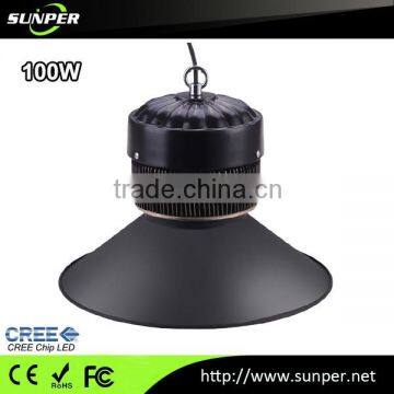 100w Aluminum Wall Mounted Highbay Industial Lighting, Led High Bay Light With Pipe Cooling Fins photo-6