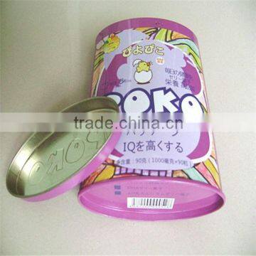 Cartoon Pattern Oblate Biscuit Metal Tin Can photo-6