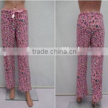 Lady's printed plush lounge pants