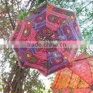 girl's stylish umbrellas cotton fabric sun umbrellas