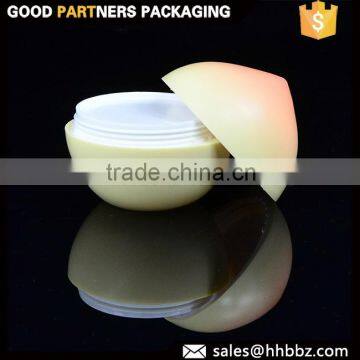 Fruit cosmet peach shape contain kids cream 40ml jar double wall