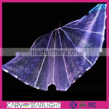 2015 colorful light fashion luminous led belly dance isis wings