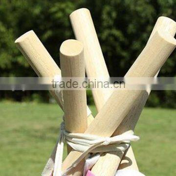Simple Design Canvas Camping Tents Solid Wood Poles Teepee