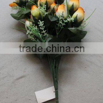 18 Heads Fatory Making Artificial Flower Rose Bud Silk Rose Bud photo-3