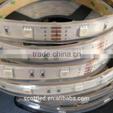 30leds/m RGB LED Flexible Strip, DC12V input, 5m/roll, waterproof IP67