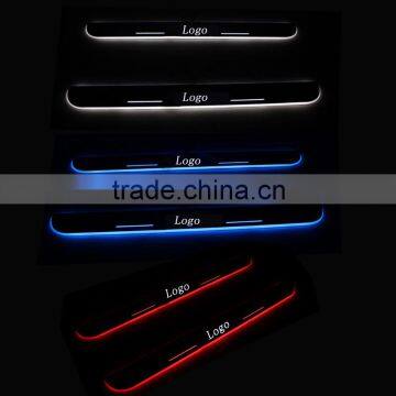 LED Flash Door Sills Moving Scuff Plate Light Panel Front Door For Toyota Camry 2015