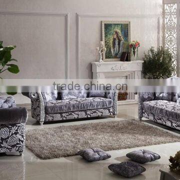 Neoclassical Foil Furniture Fabric Chesterfield Design Sofa AL191 photo-6
