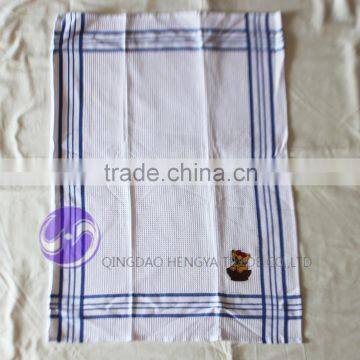 Embroidered White Cotton Waffle Weave Kitchen Towels photo-4